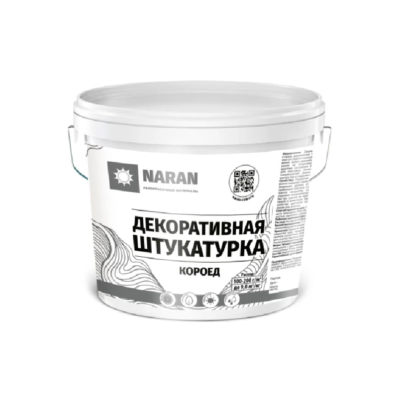 Изображение товара Штукатурка декоративная Naran крупный короед 8 кг Изображение товара Штукатурка декоративная Naran крупный короед 8 кг