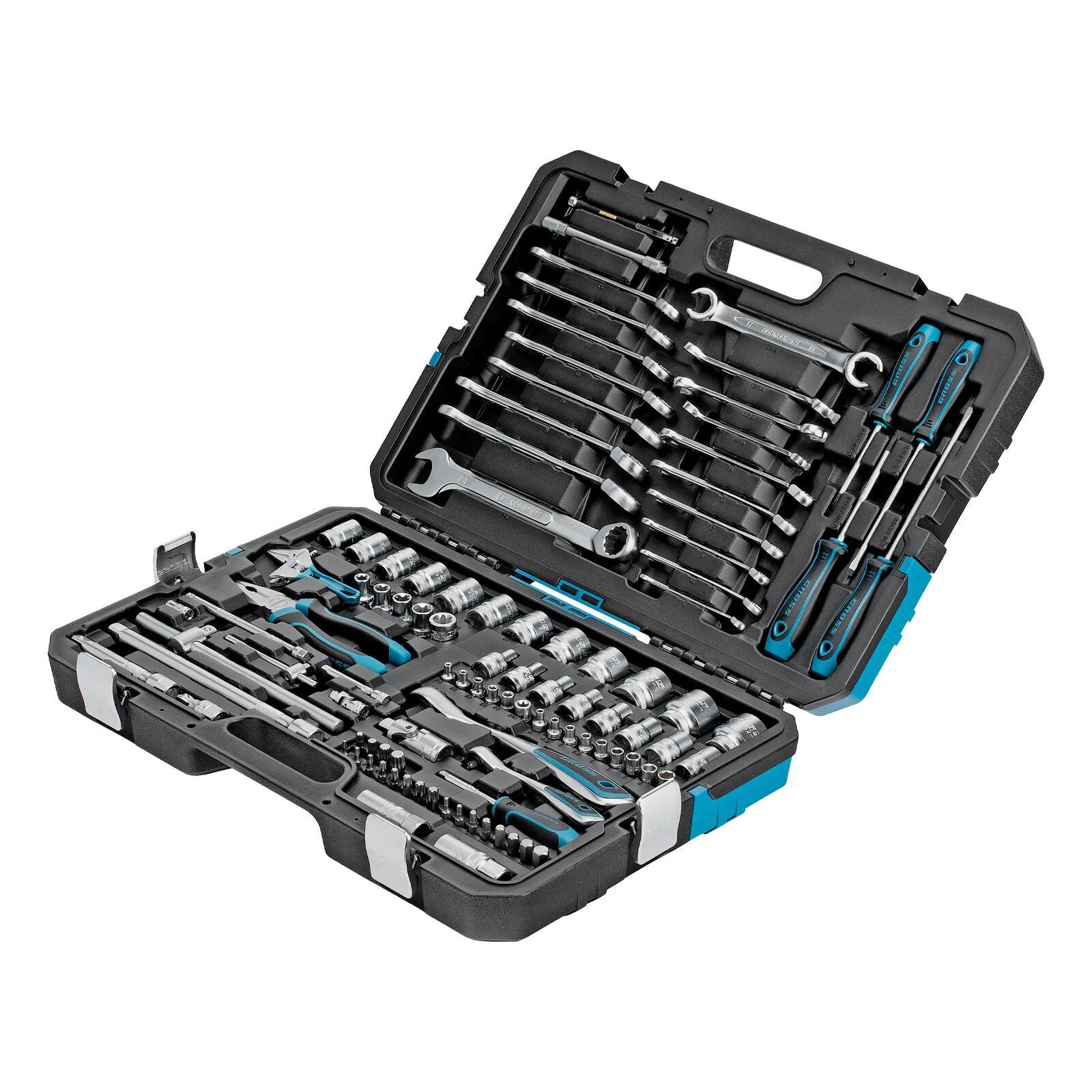 Изображение товара Набор инструментов Gross 14151 101 предметов с кейсом для автомехаников и домашнего использования