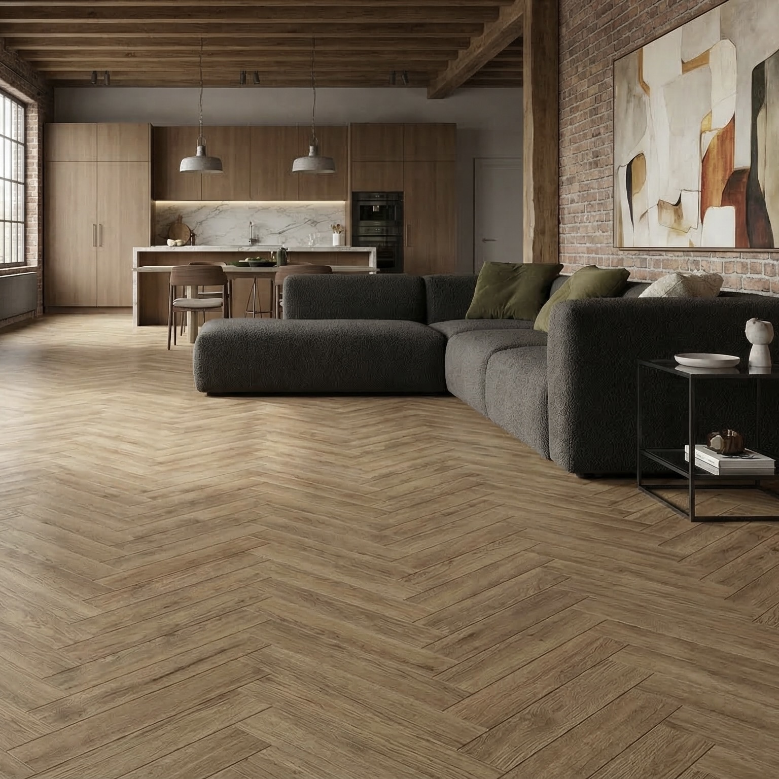 Изображение товара Ламинат Шале Дуб тирольский коричневый 33 класс толщина 8 мм с фаской 1.8 м², цена за упаковку