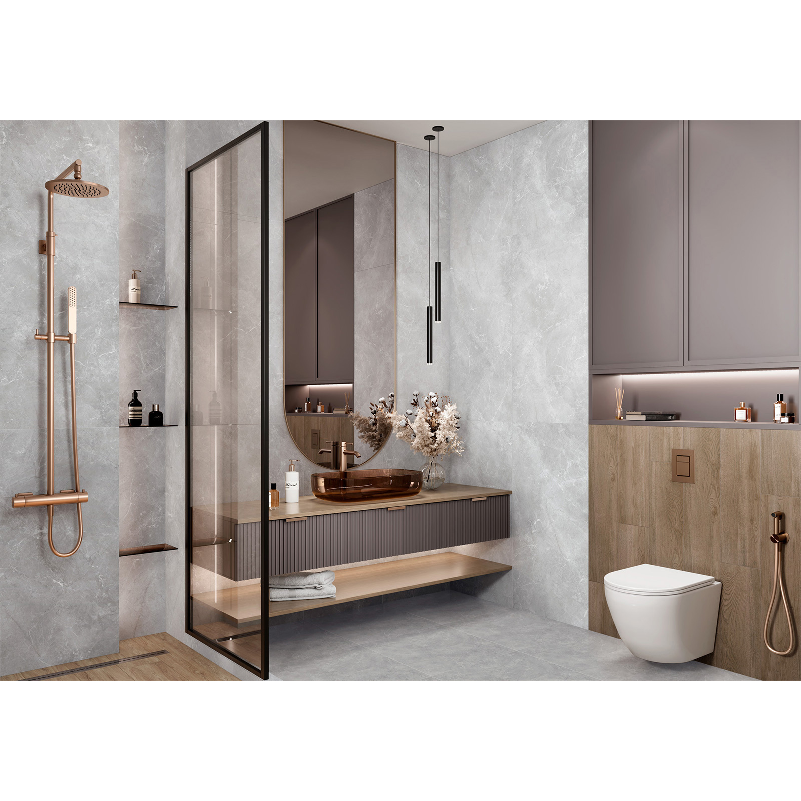 Изображение товара Керамогранит Alma Ceramica Diva 07 60x120 Глазурованный серый