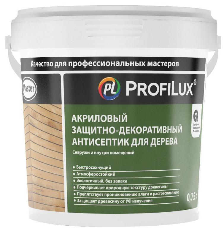 Изображение товара Защитно-декоративный антисептик лессирующий Profilux Master матовый дуб 0.75 л