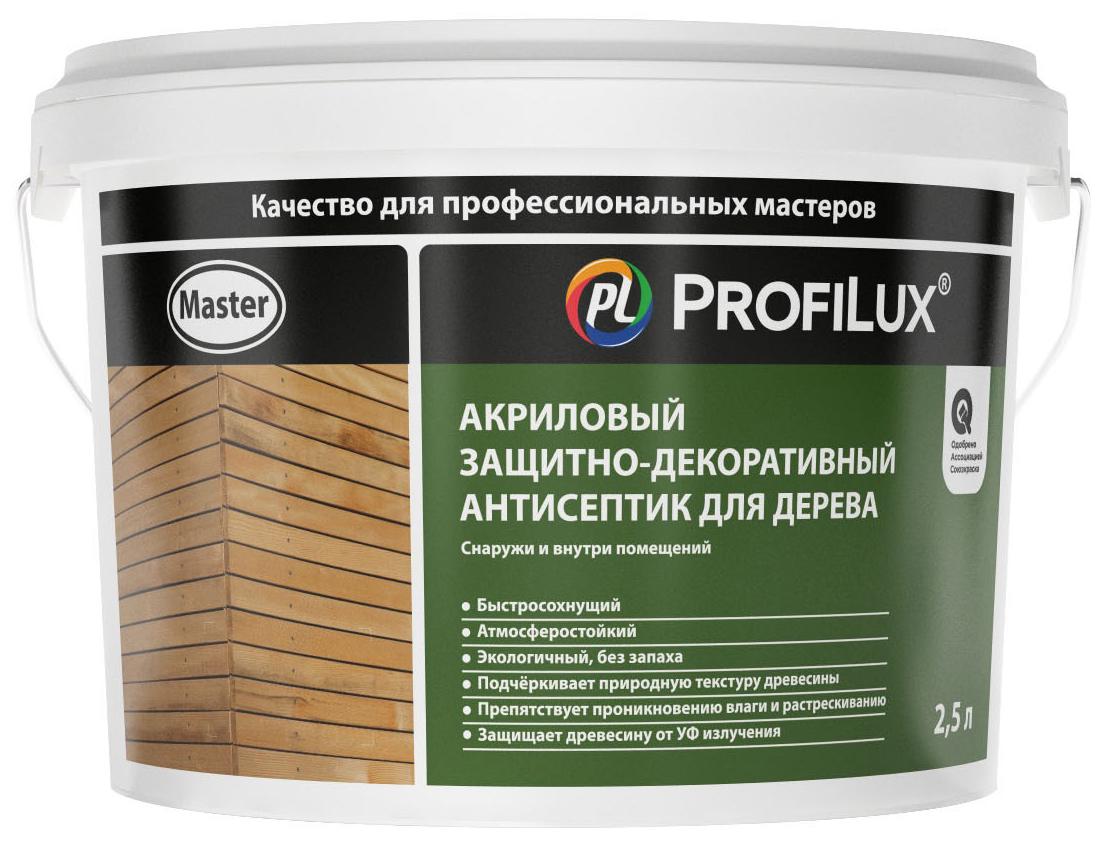 Изображение товара Защитно-декоративный антисептик лессирующий Profilux Master матовый махагон 2.5 л