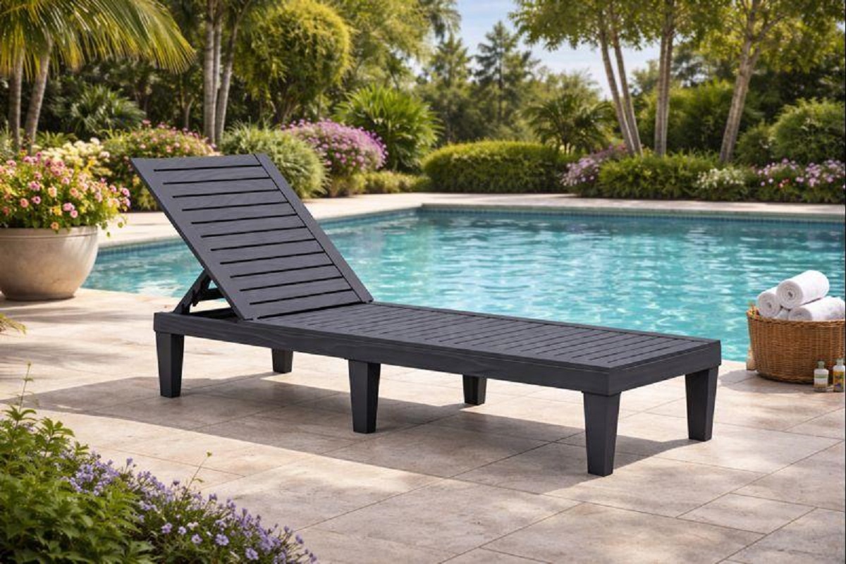 Изображение товара Шезлонг Sukk Laguna 189x58x29 см пластик черный