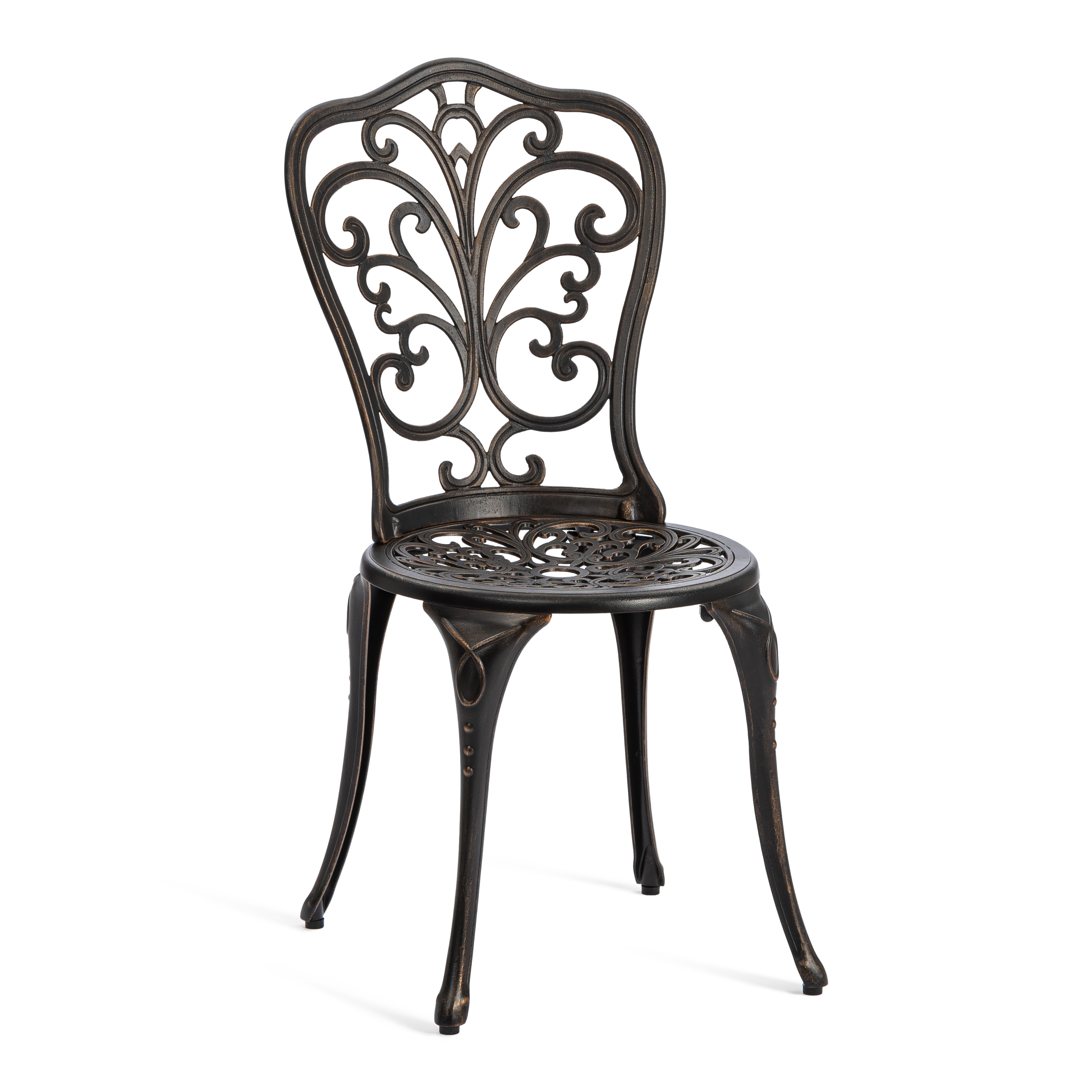 Изображение товара Садовый стул без подушки Tetchair Жардан/Jardin 53 см x 41 см x 89 см алюминий коричневый 2 шт