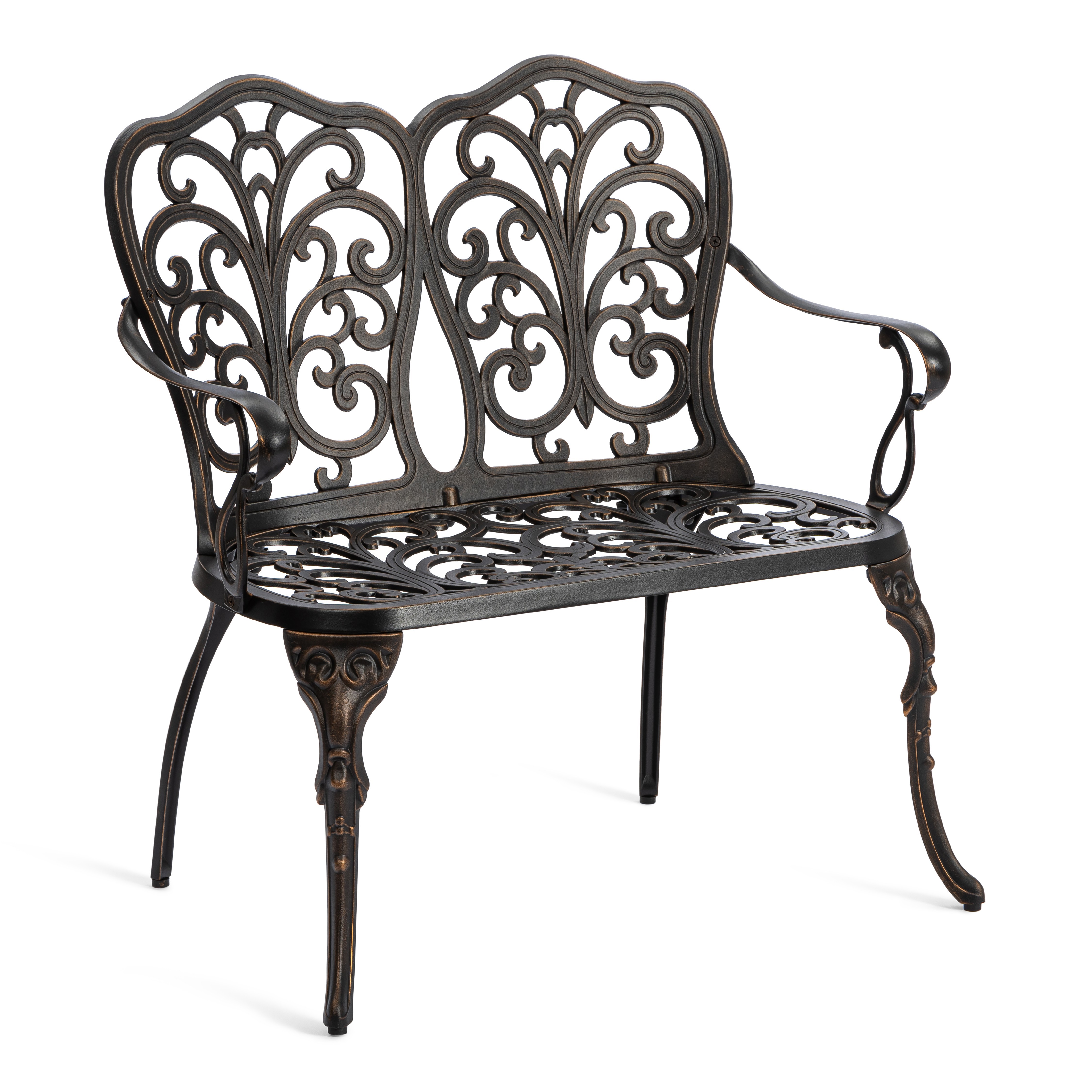 Изображение товара Скамья садовая Tetchair Symphonie 95 см x 56 см x 92 см алюминий коричневый