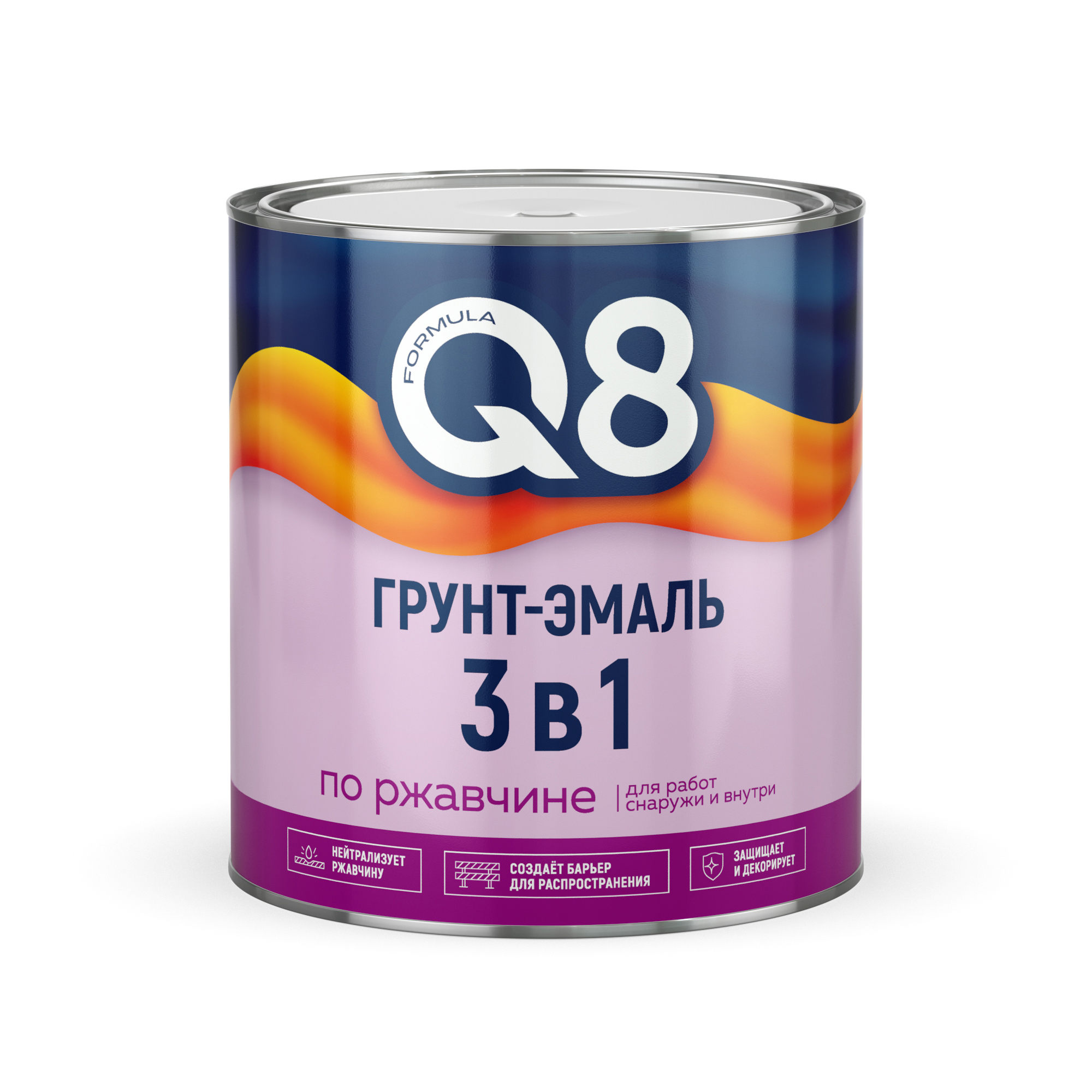Изображение товара Грунт-эмаль по ржавчине Formula Q8 полуматовая вишневая 2.6 кг