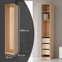 Изображение товара Каркас шкафа Лион 40x200.2x41.7 см из ЛДСП цвета дуб комано Россия