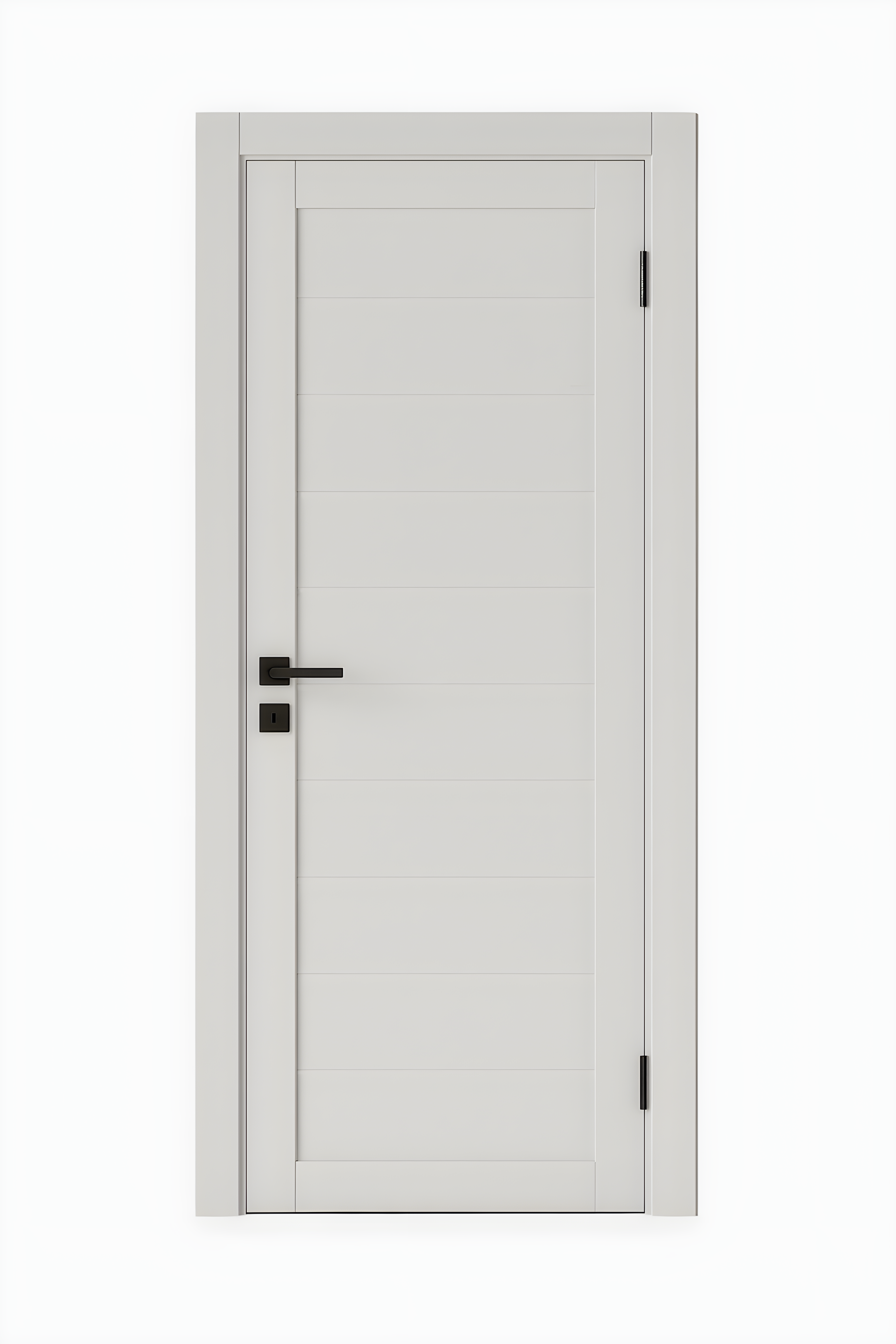 Изображение товара Дверь межкомнатная глухая Корса 80x200 см Hardflex цвет белый с замком и петлями