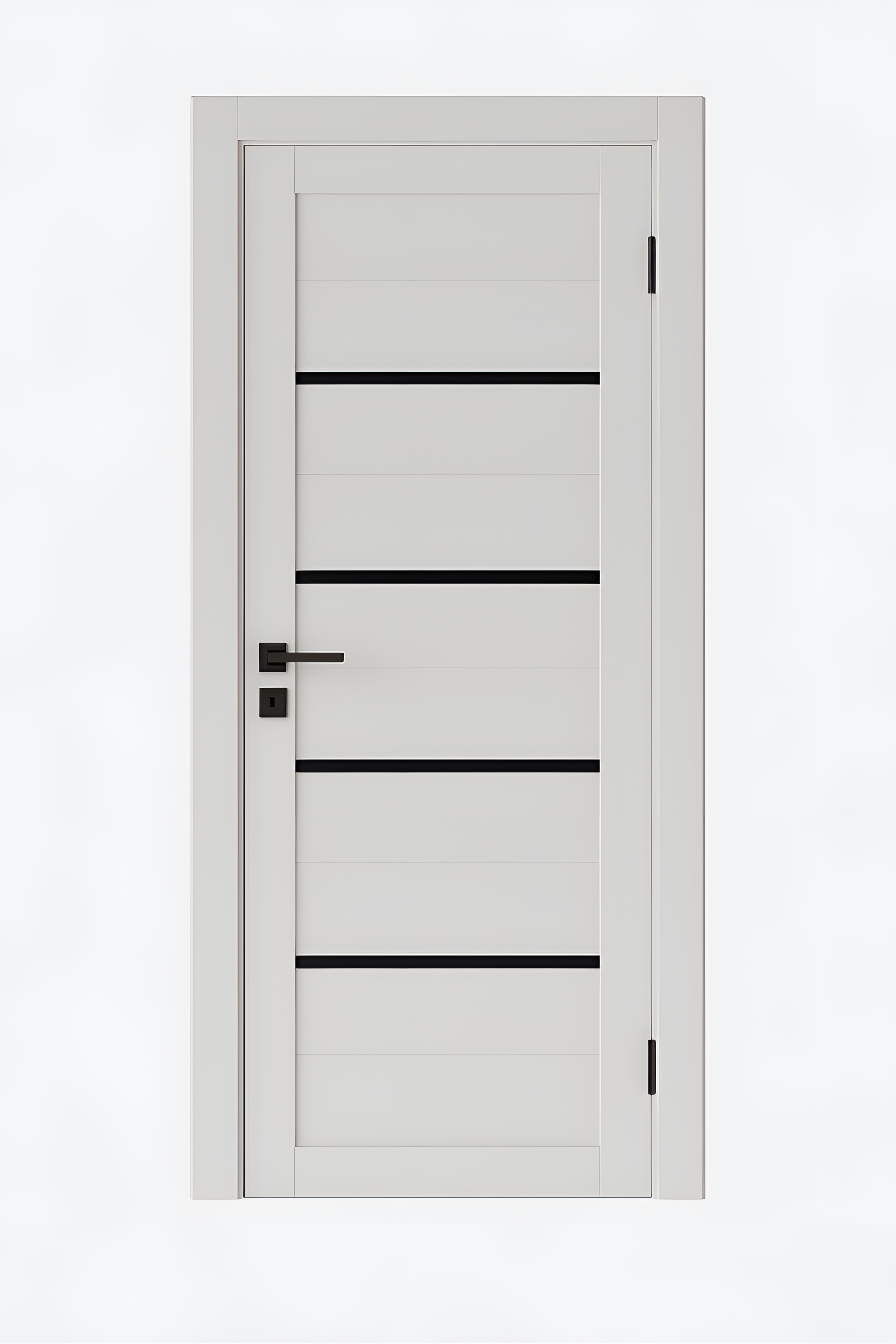 Изображение товара Дверь межкомнатная со стеклом Корса 70x200 см Hardflex цвет белый с замком и петлями