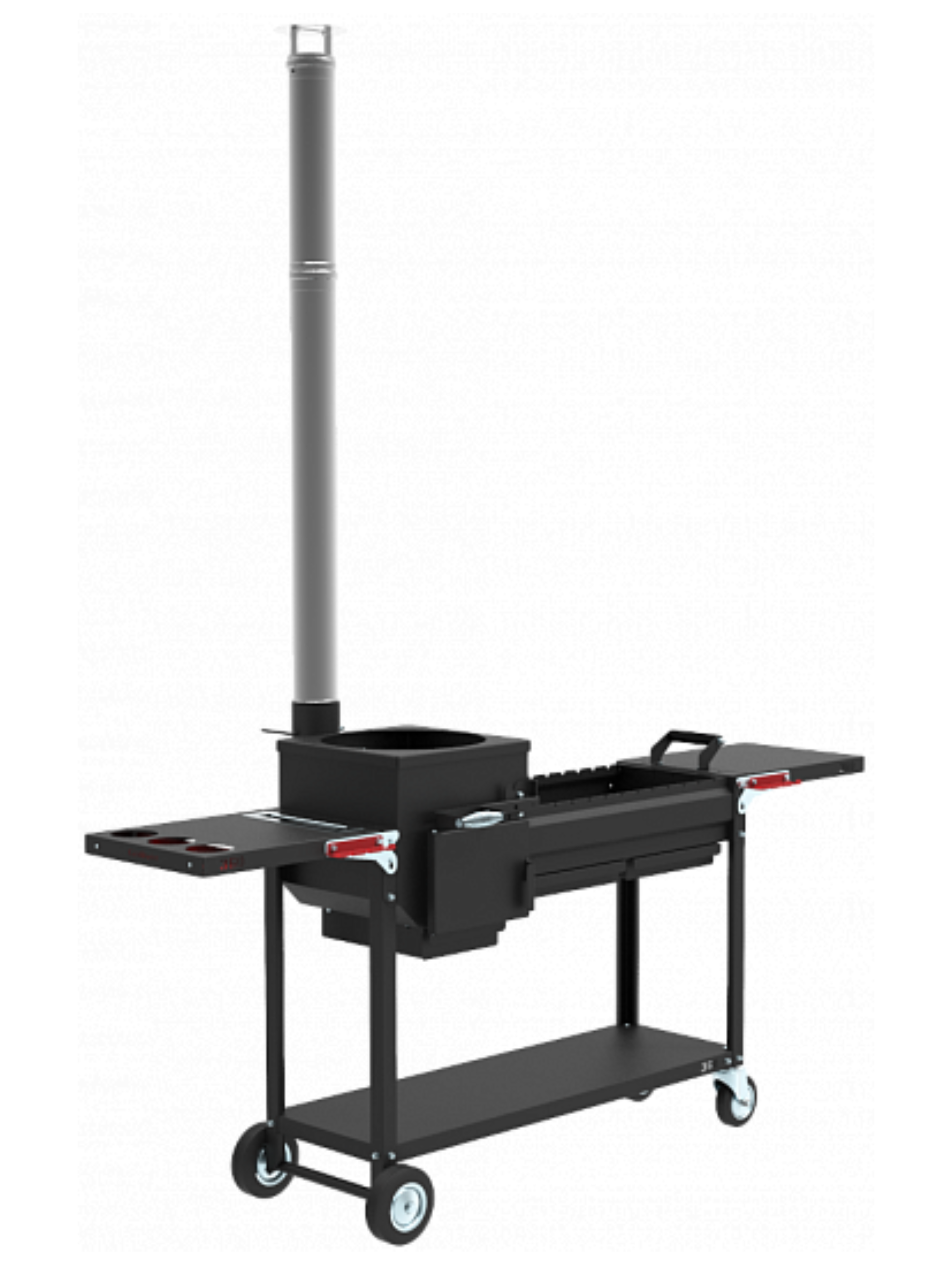 Изображение товара Печь-мангал Grillver Комфорт Эйр 206x64.5x247 см сталь черный