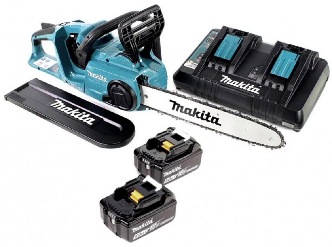 Изображение товара Цепная пила аккумуляторная Makita DUC353PT2 18 В шина 35 см 2x5 Ач АКБ и ЗУ в комплекте Изображение товара Цепная пила аккумуляторная Makita DUC353PT2 18 В шина 35 см 2x5 Ач АКБ и ЗУ в комплекте