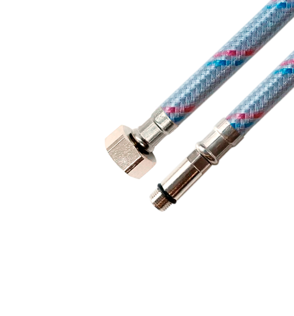 Изображение товара Гибкая подводка для смесителя Vaxt 1/2"xM10-30 гайка-штуцер 120 см