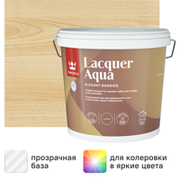 Изображение товара Лак интерьерный Tikkurila Aqua Бесцветный матовый 2.7 л для дерева и бетона