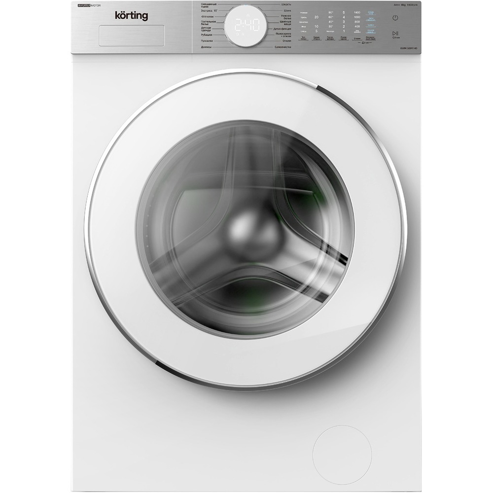 Изображение товара Отдельно стоящая стиральная машина Korting Kwm 59.5x85x53 см 8 кг цвет белый Изображение товара Отдельно стоящая стиральная машина Korting Kwm 59.5x85x53 см 8 кг цвет белый