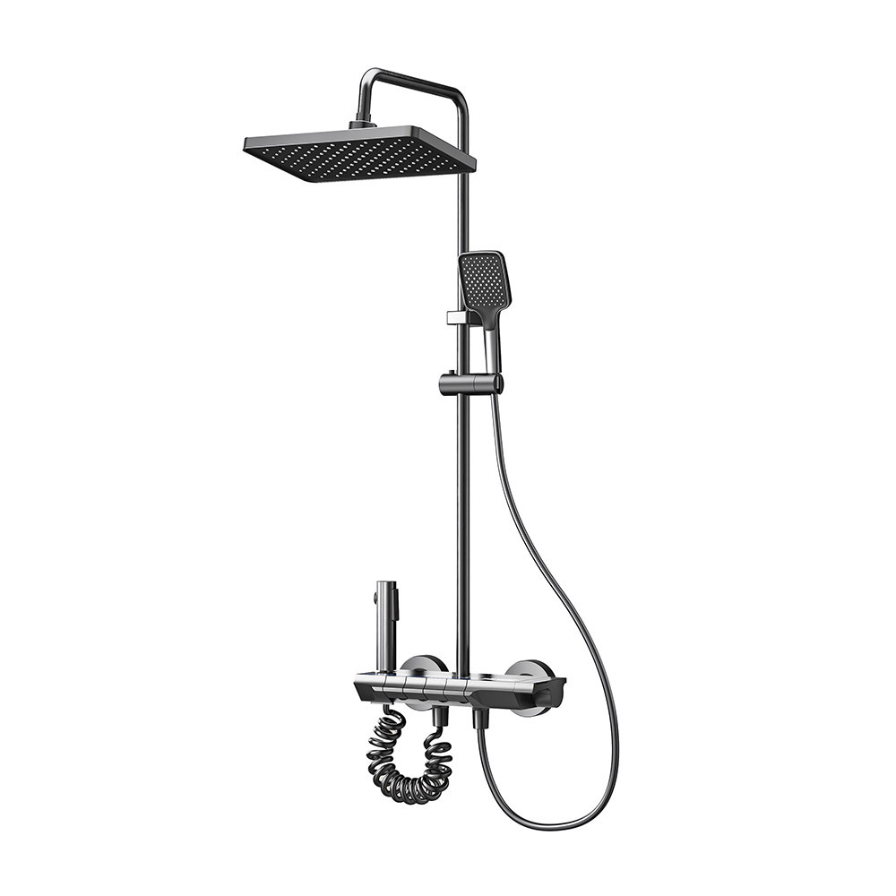 Изображение товара Душевая система Argotech 2805/FCG ALTRA-LED 4 режимная цвет графит Изображение товара Душевая система Argotech 2805/FCG ALTRA-LED 4 режимная цвет графит