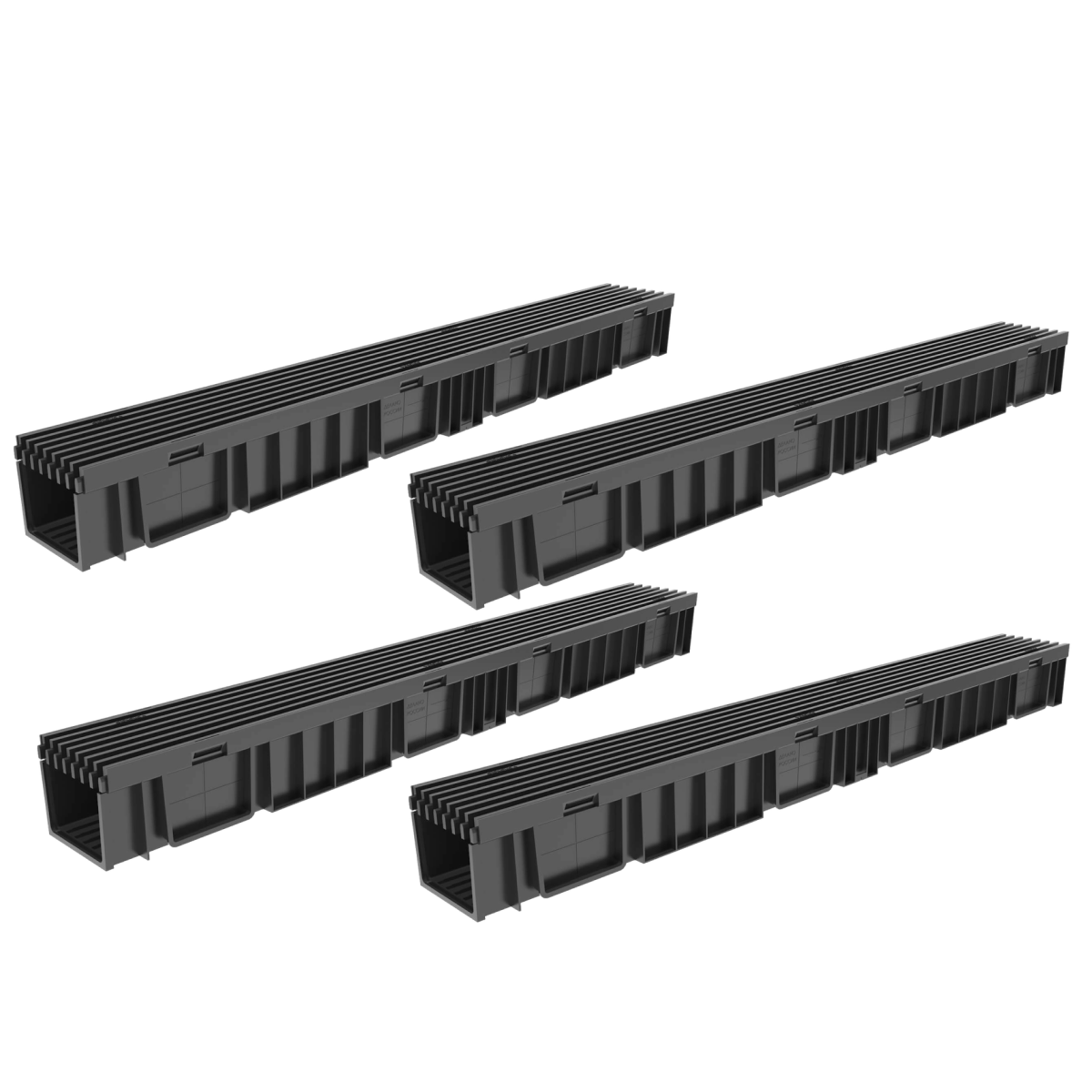 Изображение товара Лоток водосточный Gidrolica Light 1000x115x384мм DN100 с ячейстой решеткой