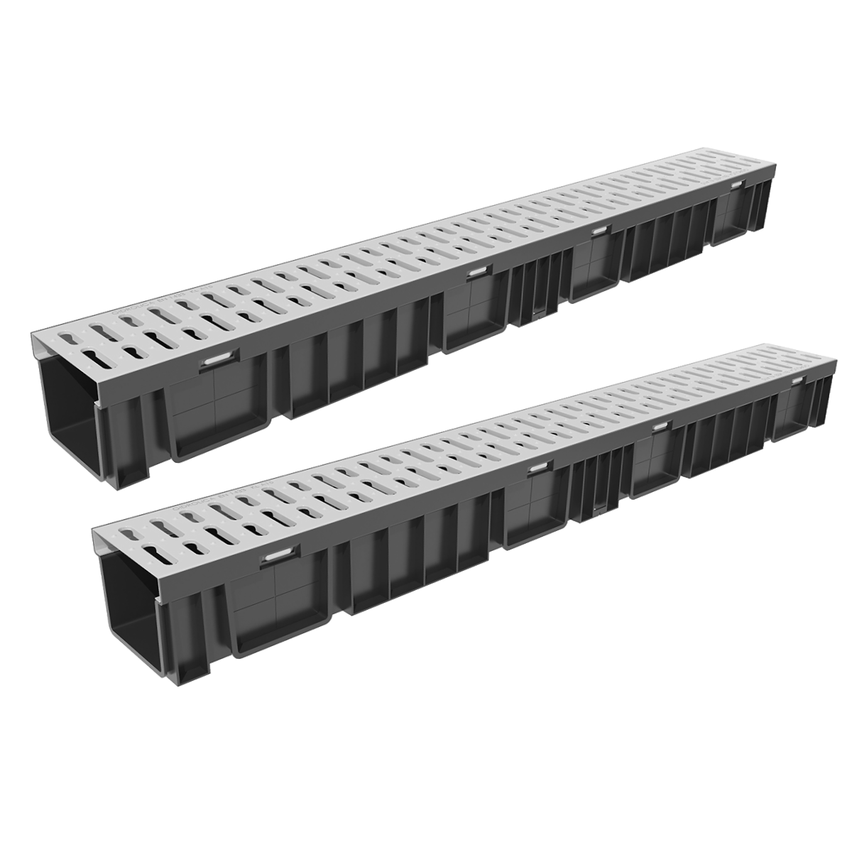 Изображение товара Лоток водосточный Gidrolica Light 1000x115x192мм DN100 с оцинкованной решеткой
