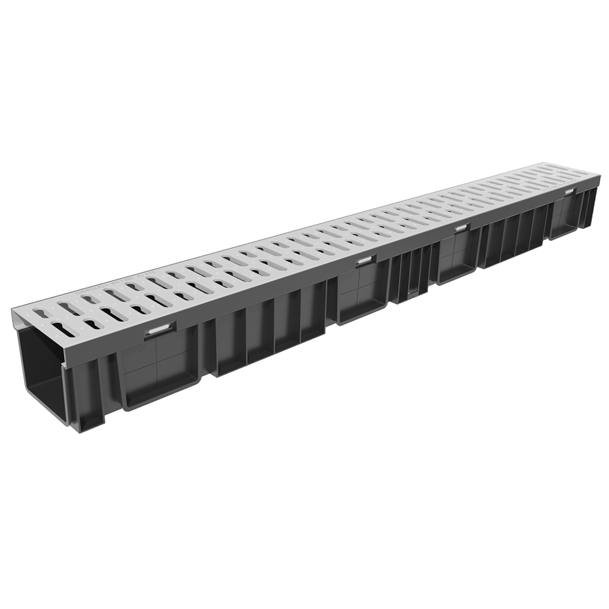 Изображение товара Лоток водосточный Gidrolica Light 1000x115x96мм DN100 с решеткой стальной оцинкованной класс A15 1шт