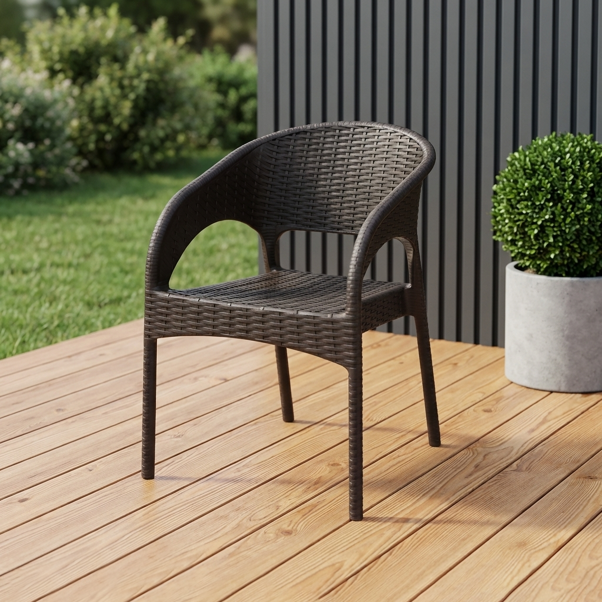 Изображение товара Кресло Rattan Ola Dom 62x58x80.5 см полипропилен цвет коричневый