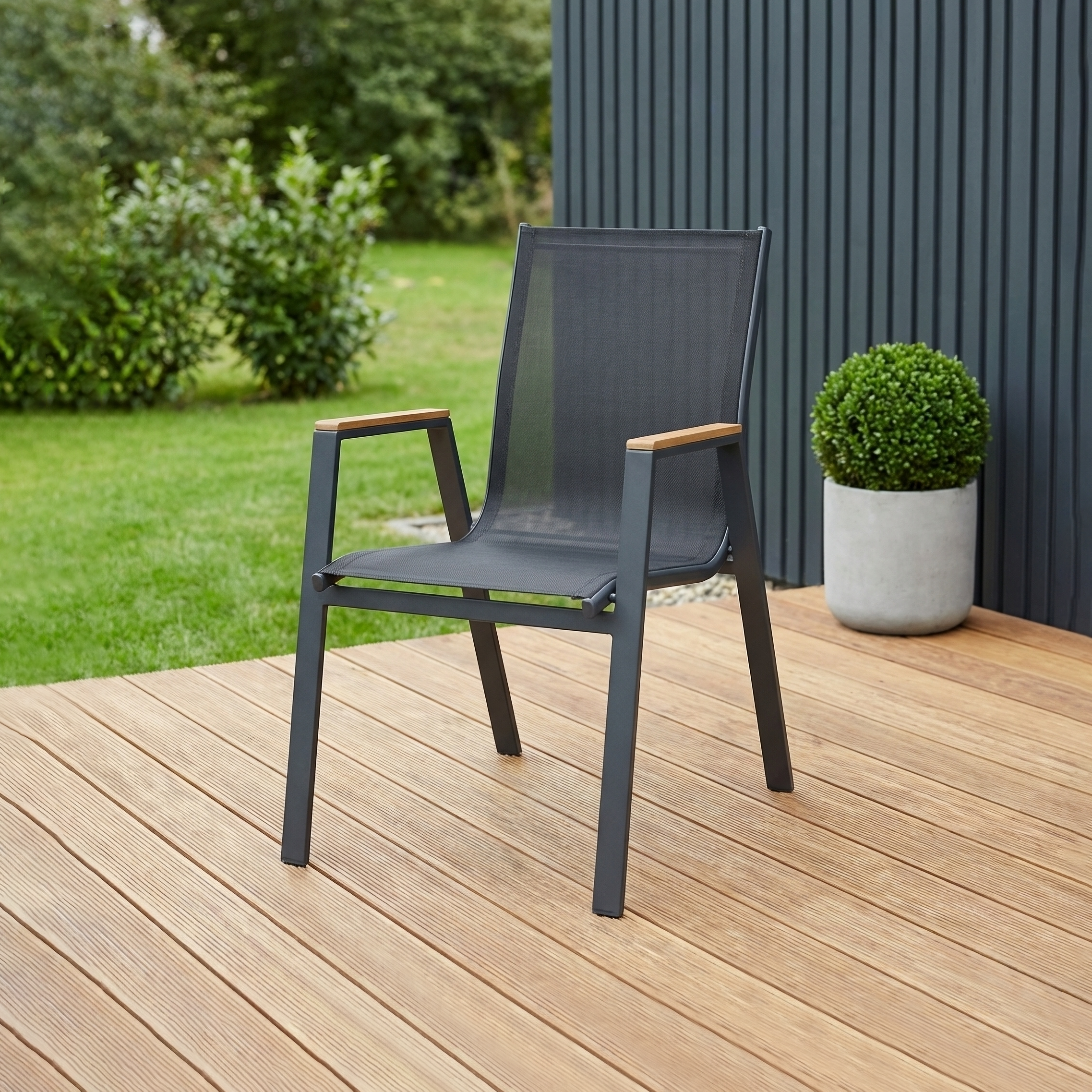 Изображение товара Стул садовый Garden Story Almi Dinner GS063 56x63x90 см сталь серый
