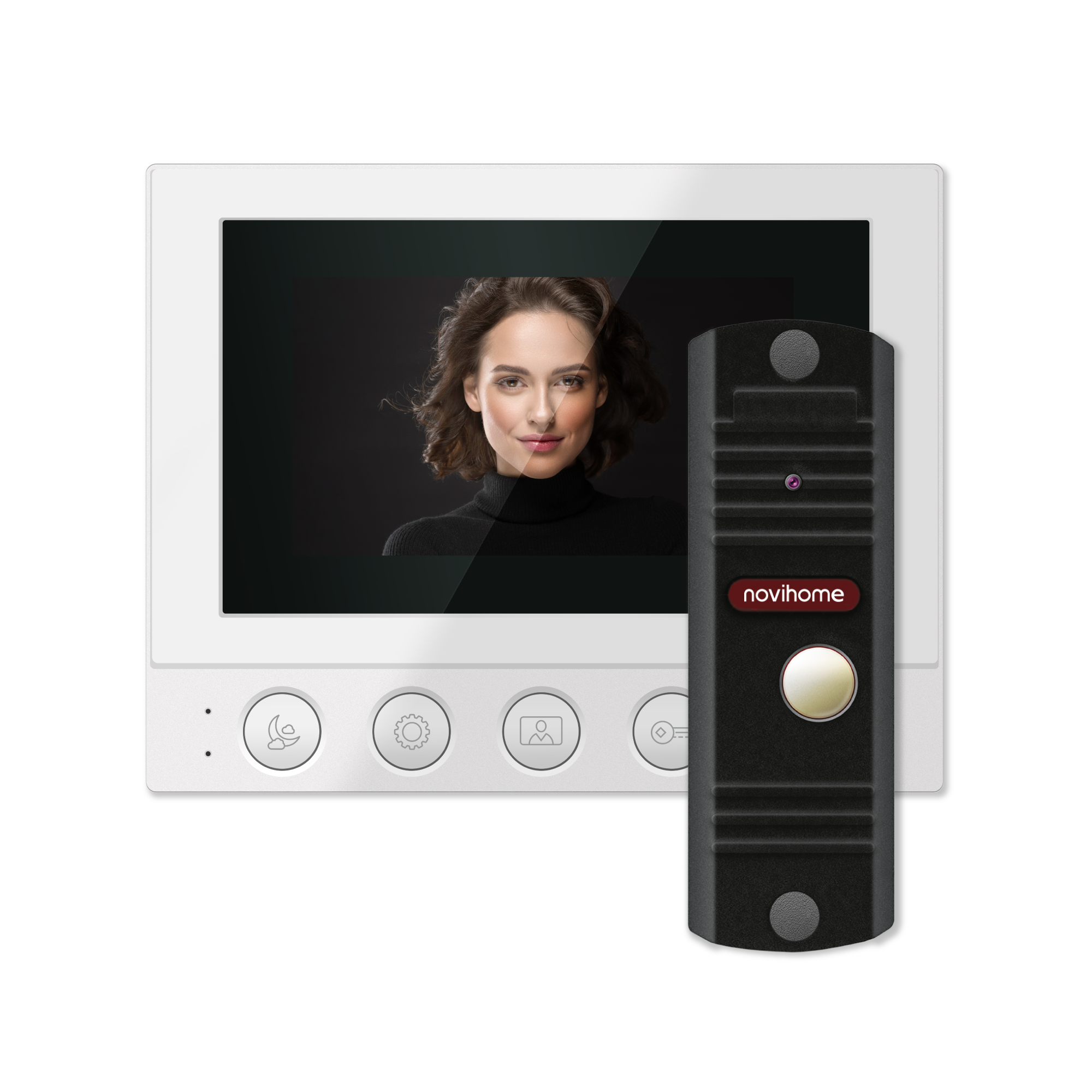 Изображение товара Комплект Novihome Simple 4 KIT монитор/вызывная панель Изображение товара Комплект Novihome Simple 4 KIT монитор/вызывная панель