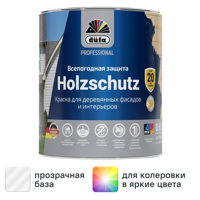 Изображение товара Краска фасадная Dufa Pro Holzschutz полуматовая цвет прозрачный база 3 0.81 л