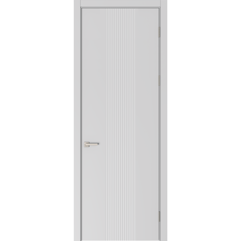 Изображение товара Дверь межкомнатная глухая Вилия 60x230 см эмаль цвет серый с замком и без петель