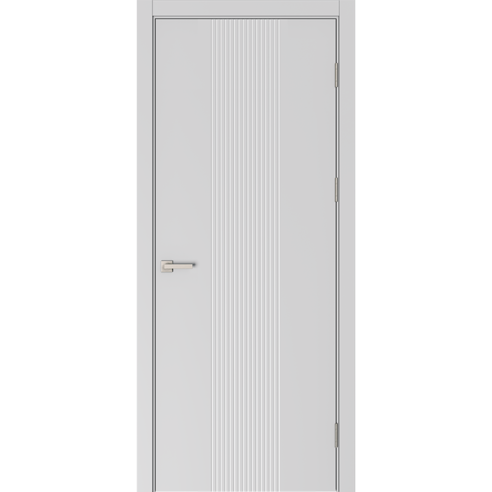 Изображение товара Дверь межкомнатная глухая Вилия 80x210 см эмаль цвет серый с замком и без петель