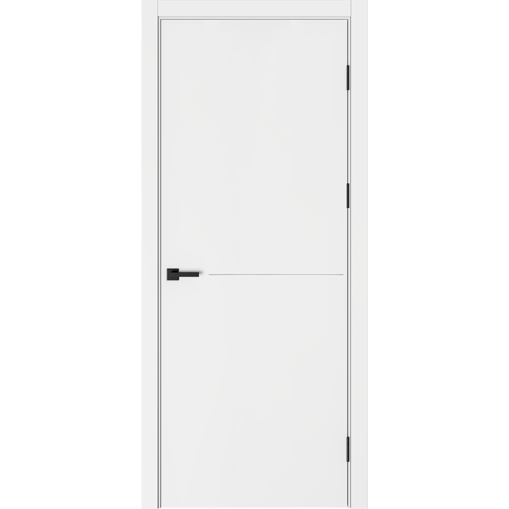 Изображение товара Дверь межкомнатная глухая Николь 90x210 см эмаль цвет белый с замком и без петель
