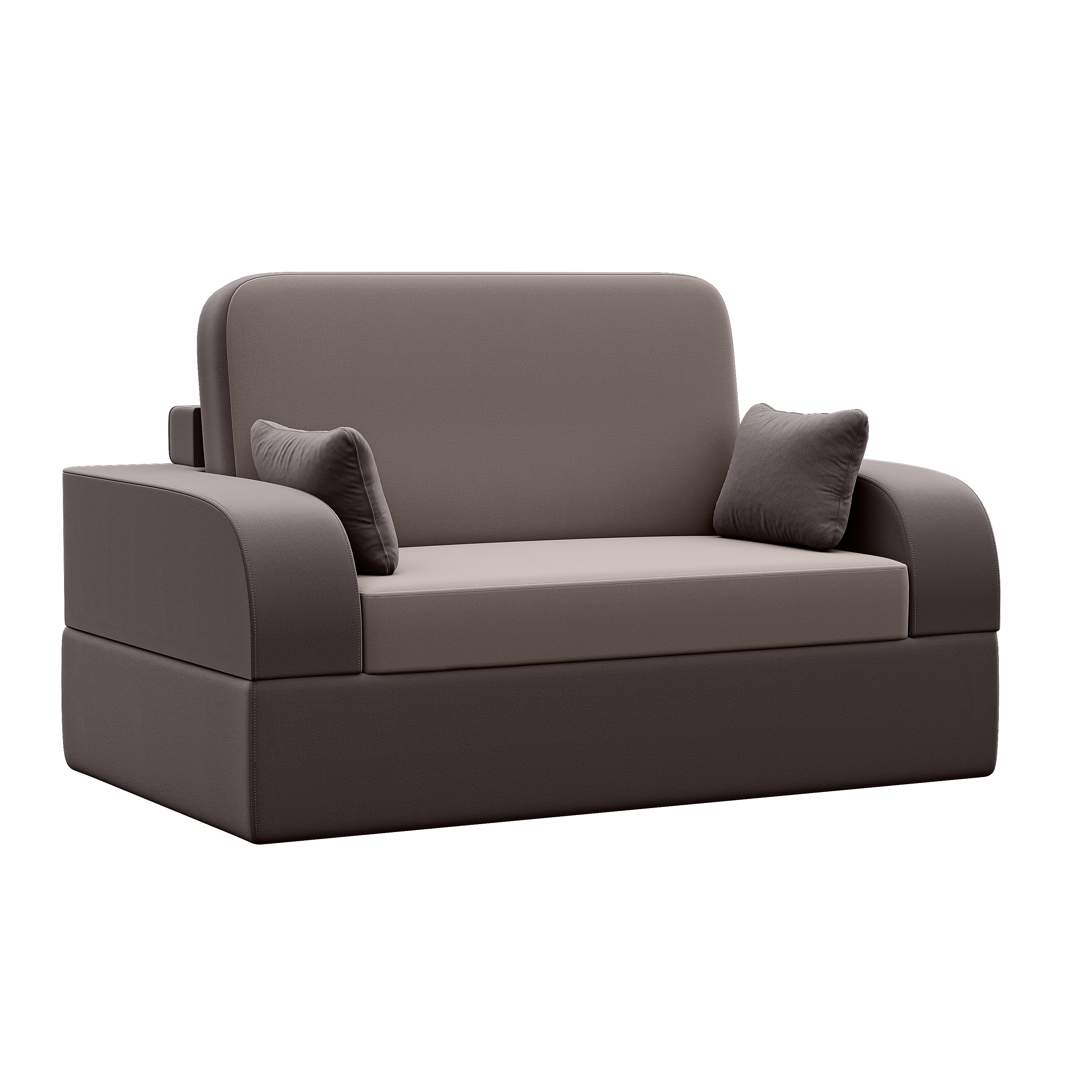 Изображение товара Диван раскладной Div-one Miko brown 160x100x100 см велюр цвет коричневый