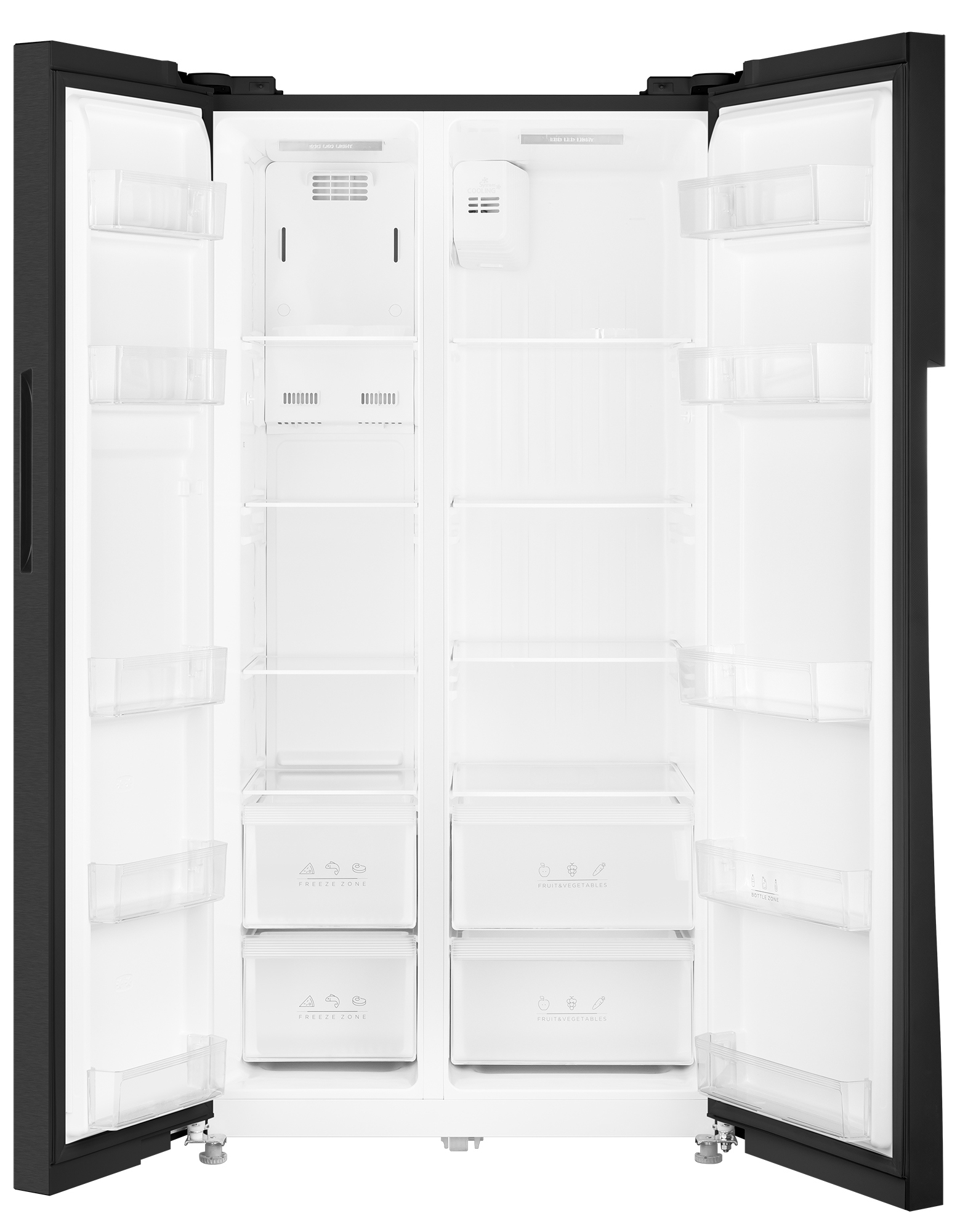 Изображение товара Отдельностоящий холодильник Weissgauff wsbs 550 Inverter NoFrost Black 89.7x176.5 см цвет черный