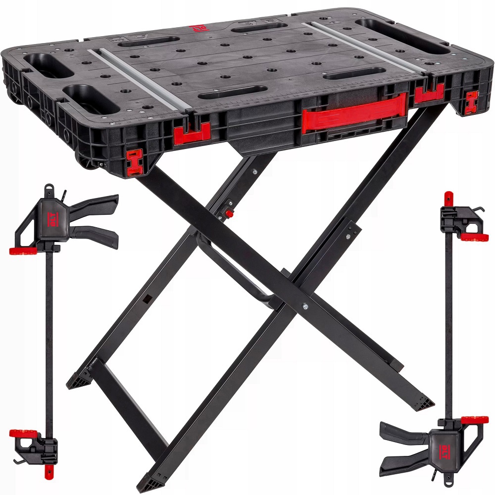 Изображение товара Верстак столярный складной Dlt FoldPro 3855 864x544x800 мм максимальная нагрузка 225 кг Изображение товара Верстак столярный складной Dlt FoldPro 3855 864x544x800 мм максимальная нагрузка 225 кг