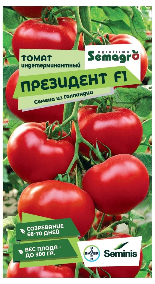 Изображение товара Томат Президент F1 Сем Seeds Seminis - гибридный ранний детерминантный, 70 дней