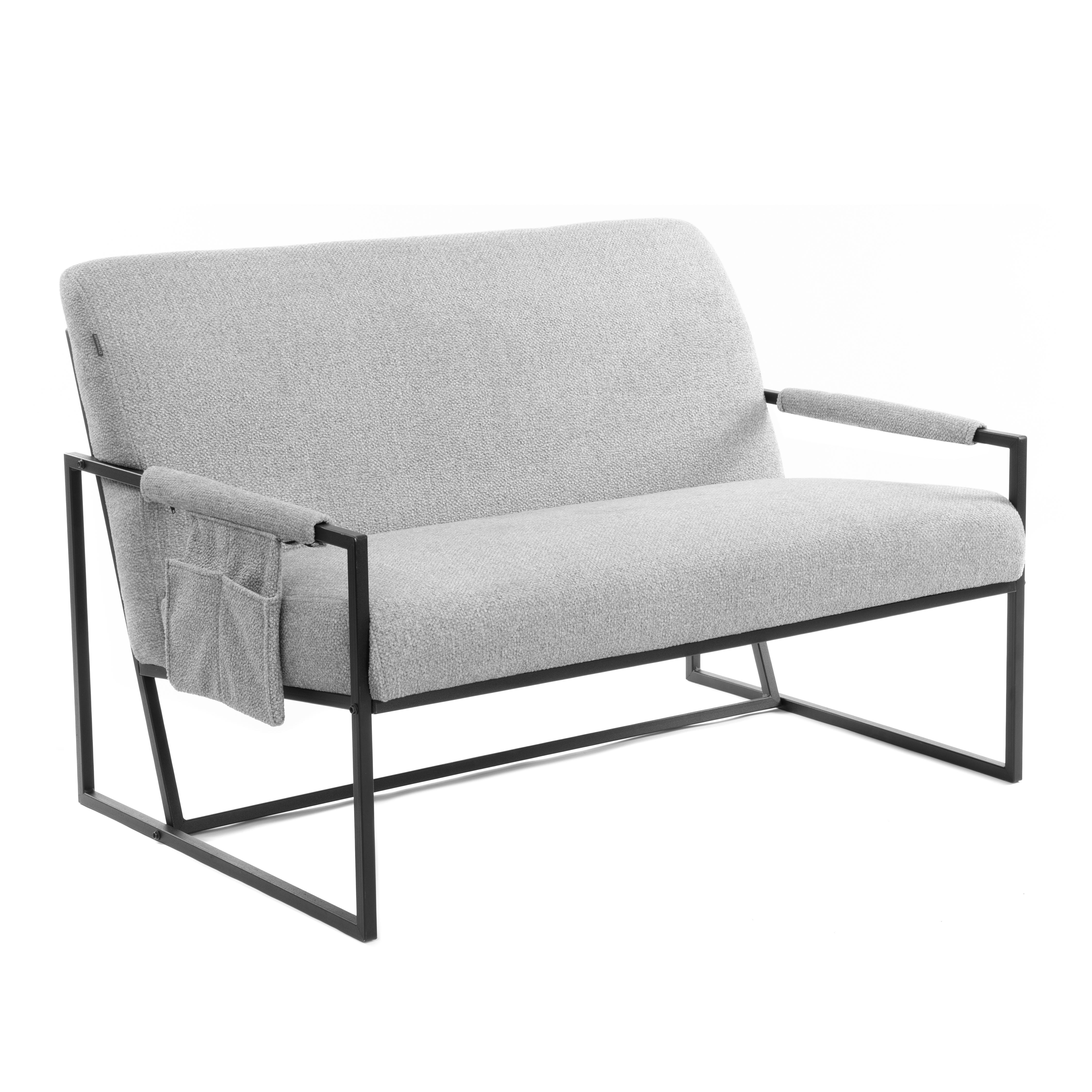 Изображение товара Диван прямой Tetchair Charli lux 118x50x56 см велюр цвет серый
