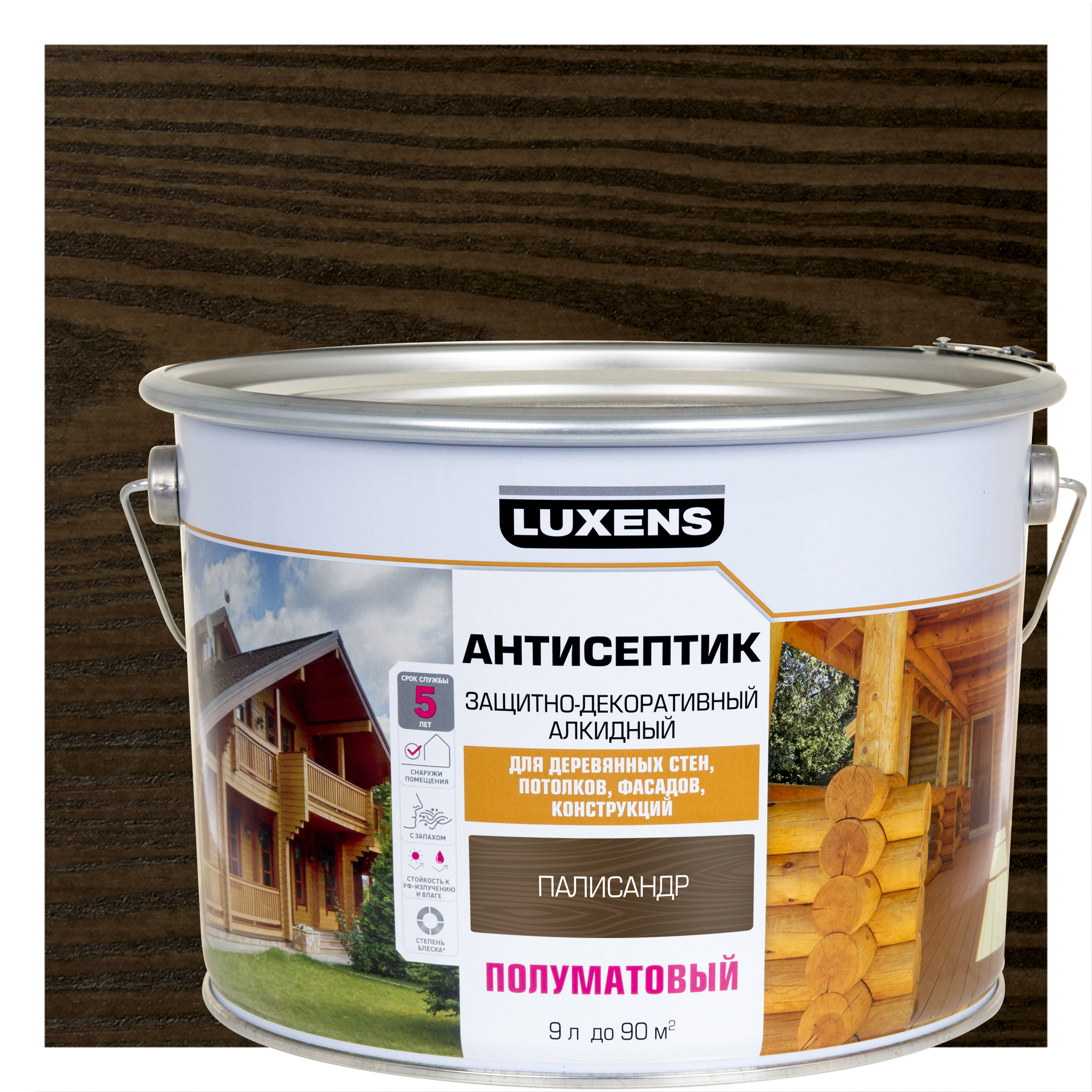 Изображение товара Антисептик алкидный Luxens полуматовый палисандр 9 л