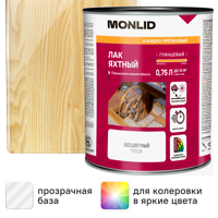 Изображение товара Лак яхтный MONLID глянцевый прозрачный 0.75 л Изображение товара Лак яхтный MONLID глянцевый прозрачный 0.75 л