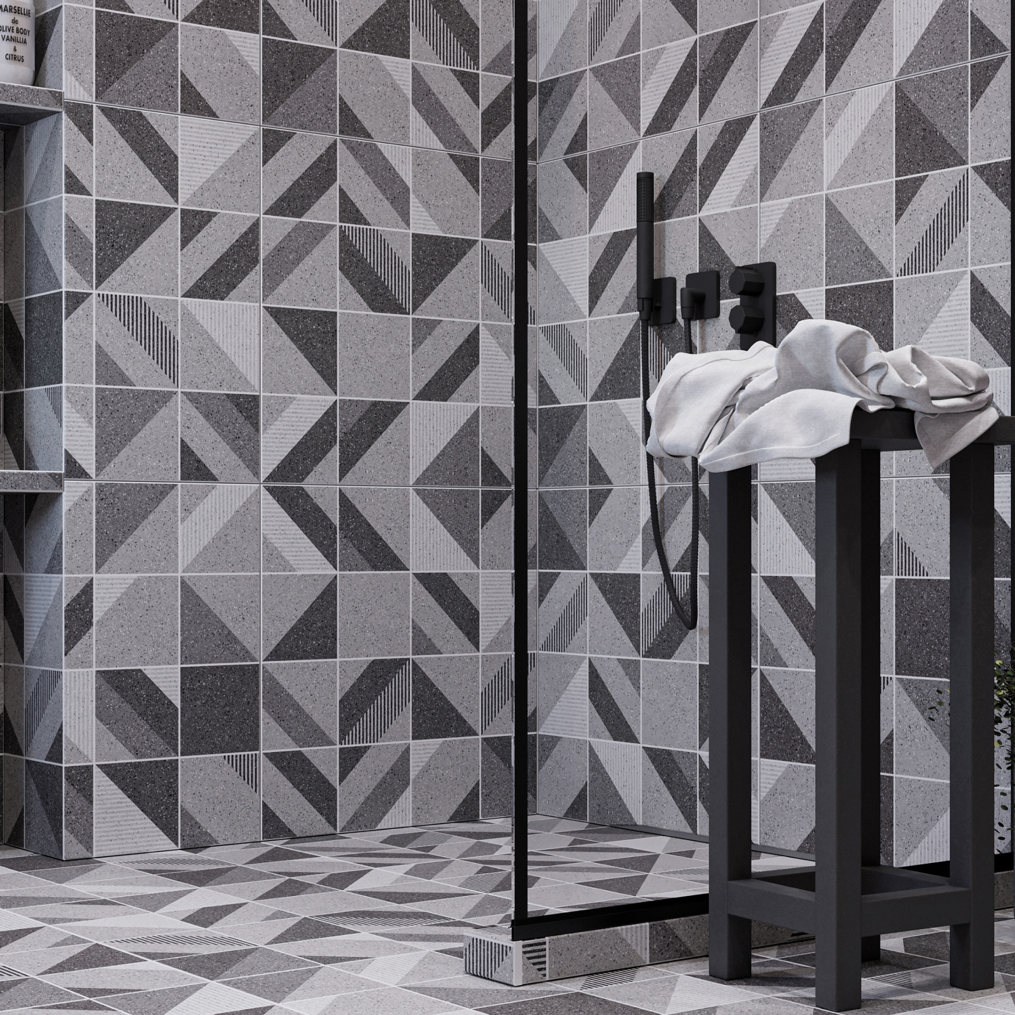 Изображение товара Глазурованный керамогранит Abgres Urban Decor 60x60 см 1.44 м² матовый цвет серый