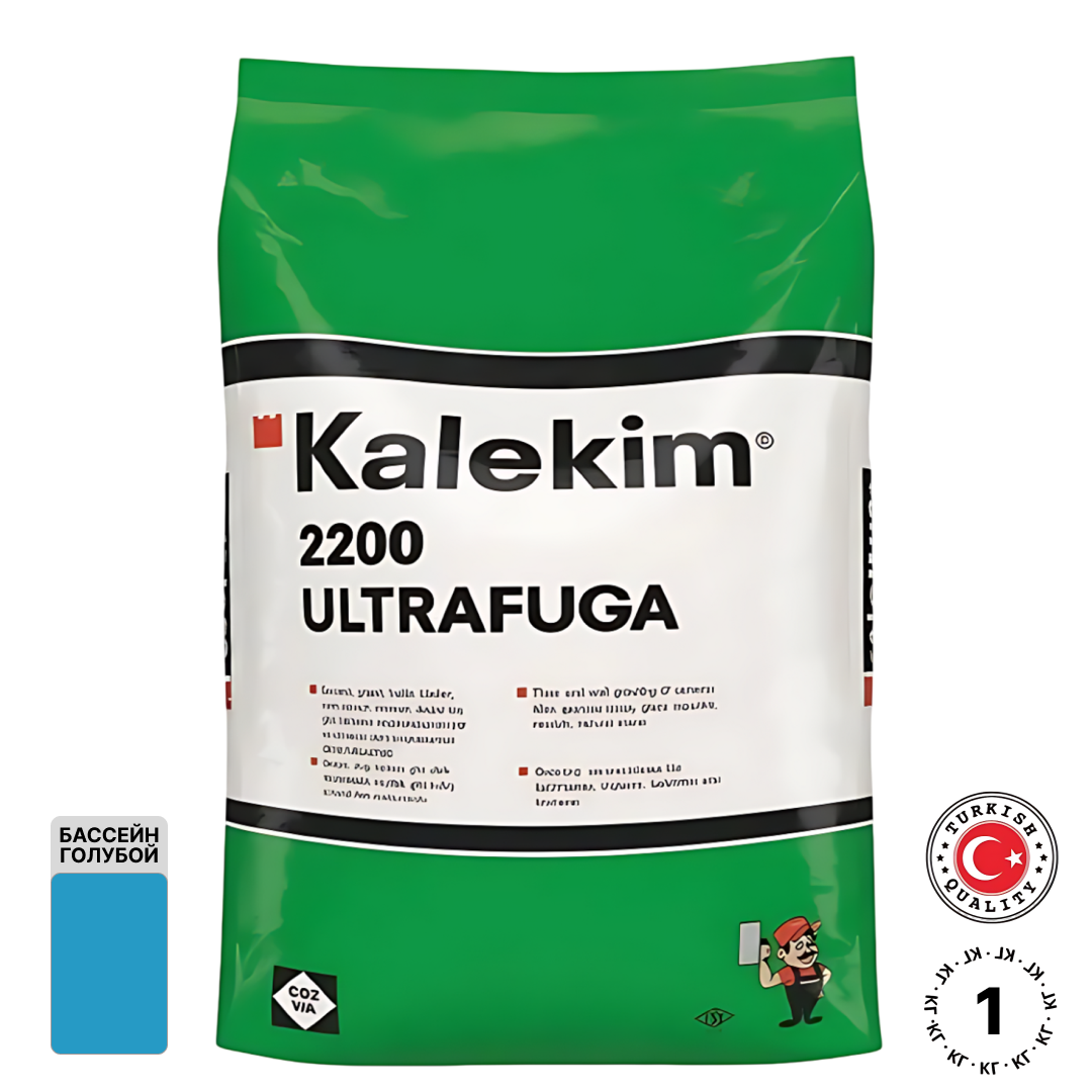 Изображение товара Затирка цементная Kalekim UltraFuga цвет Бассейн голубой 1 кг
