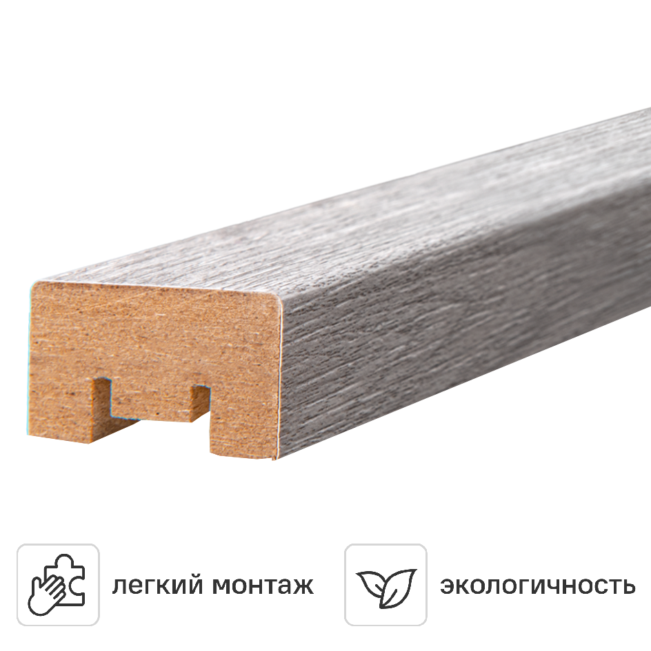 Изображение товара Рейка МДФ 2700x20x32 мм цвет дуб европейский серый