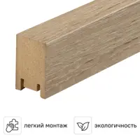 Изображение товара Рейка МДФ 2700x22x35 мм цвет дуб сонома