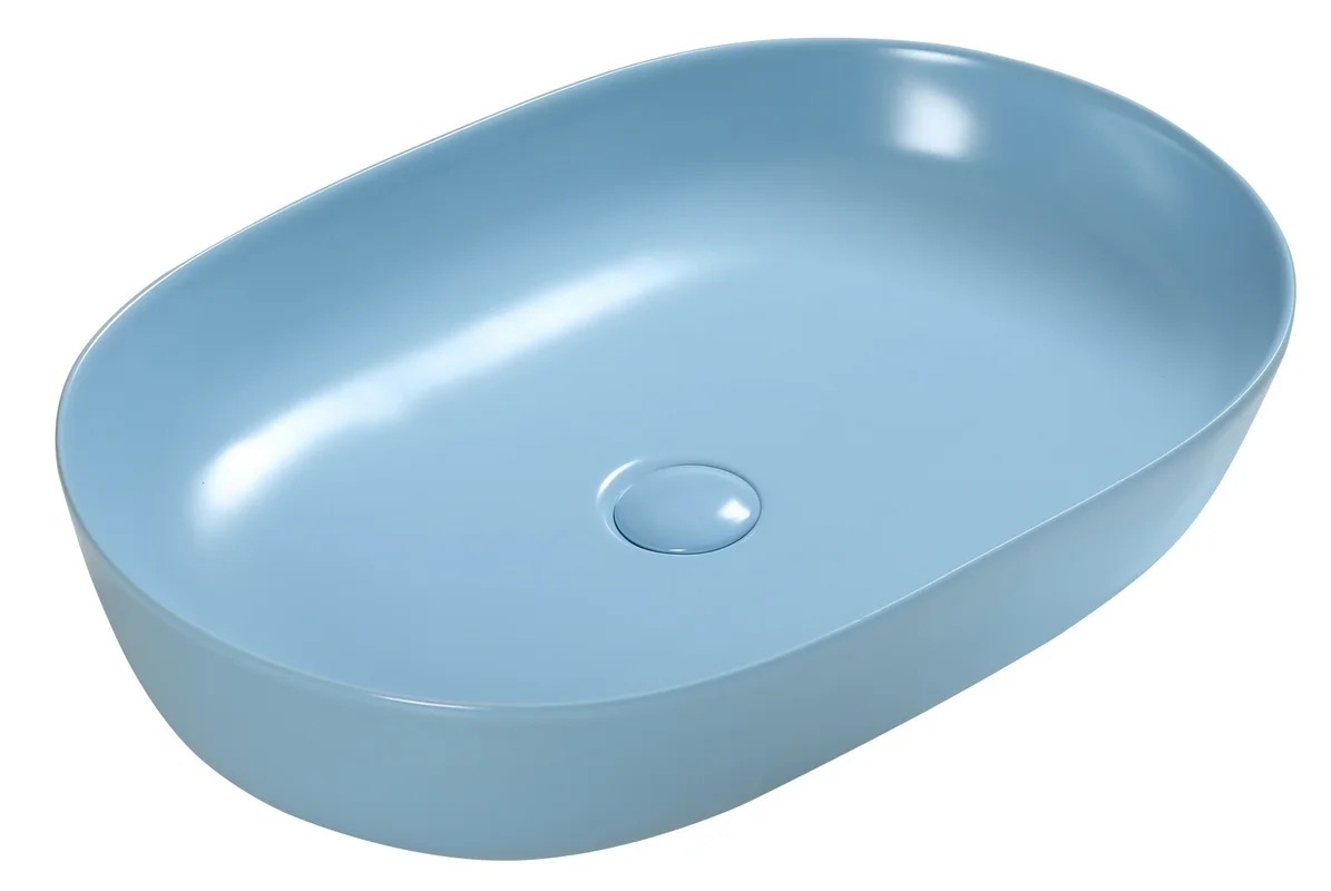 Изображение товара Раковина накладная Santiline SL-1017BL 60см цвет голубой