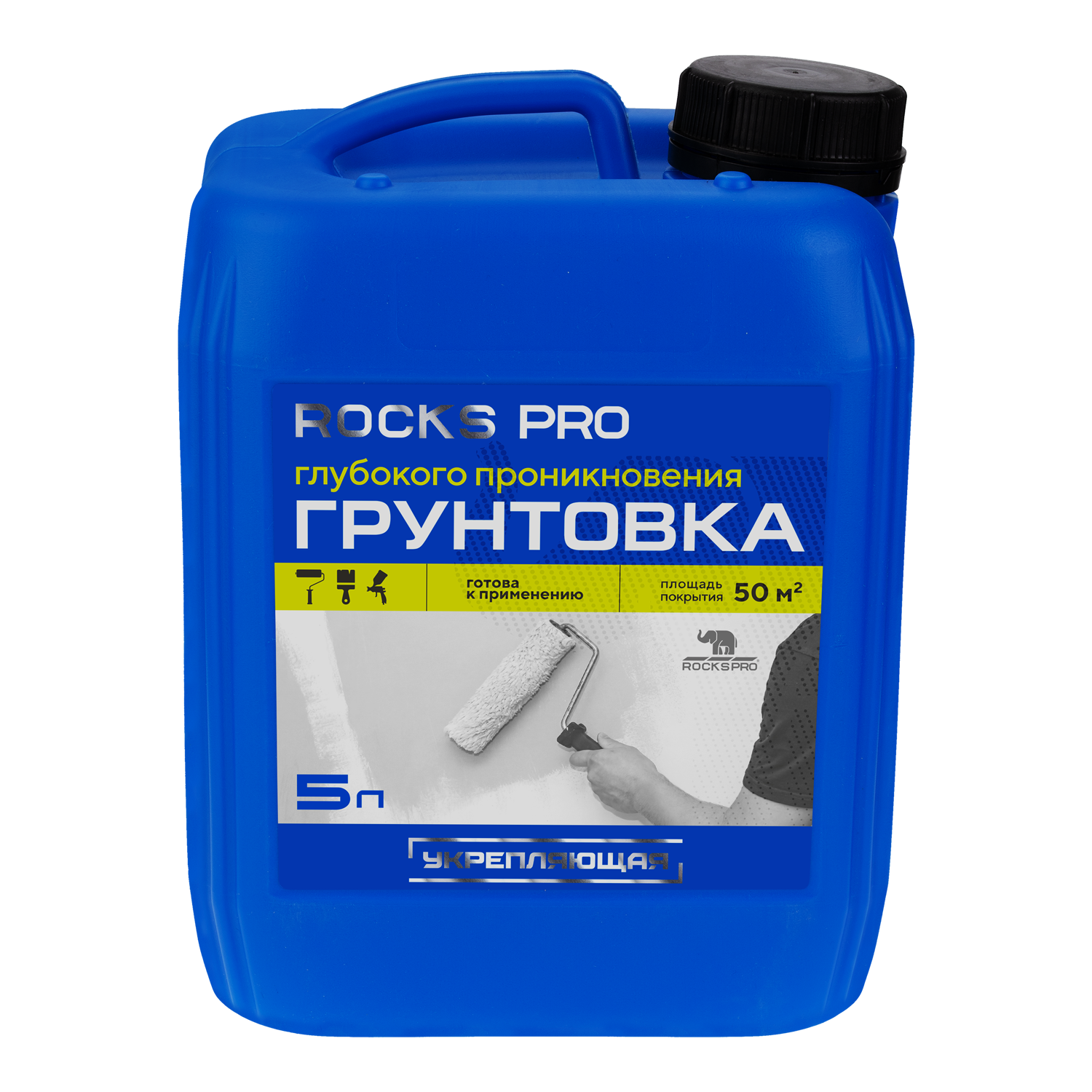 Изображение товара Грунтовка глубокого проникновения Rocks Pro белая 5 л