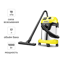 Изображение товара Пылесос Karcher WD 3 P S V-17/4/20, 1000 Вт, 17 л