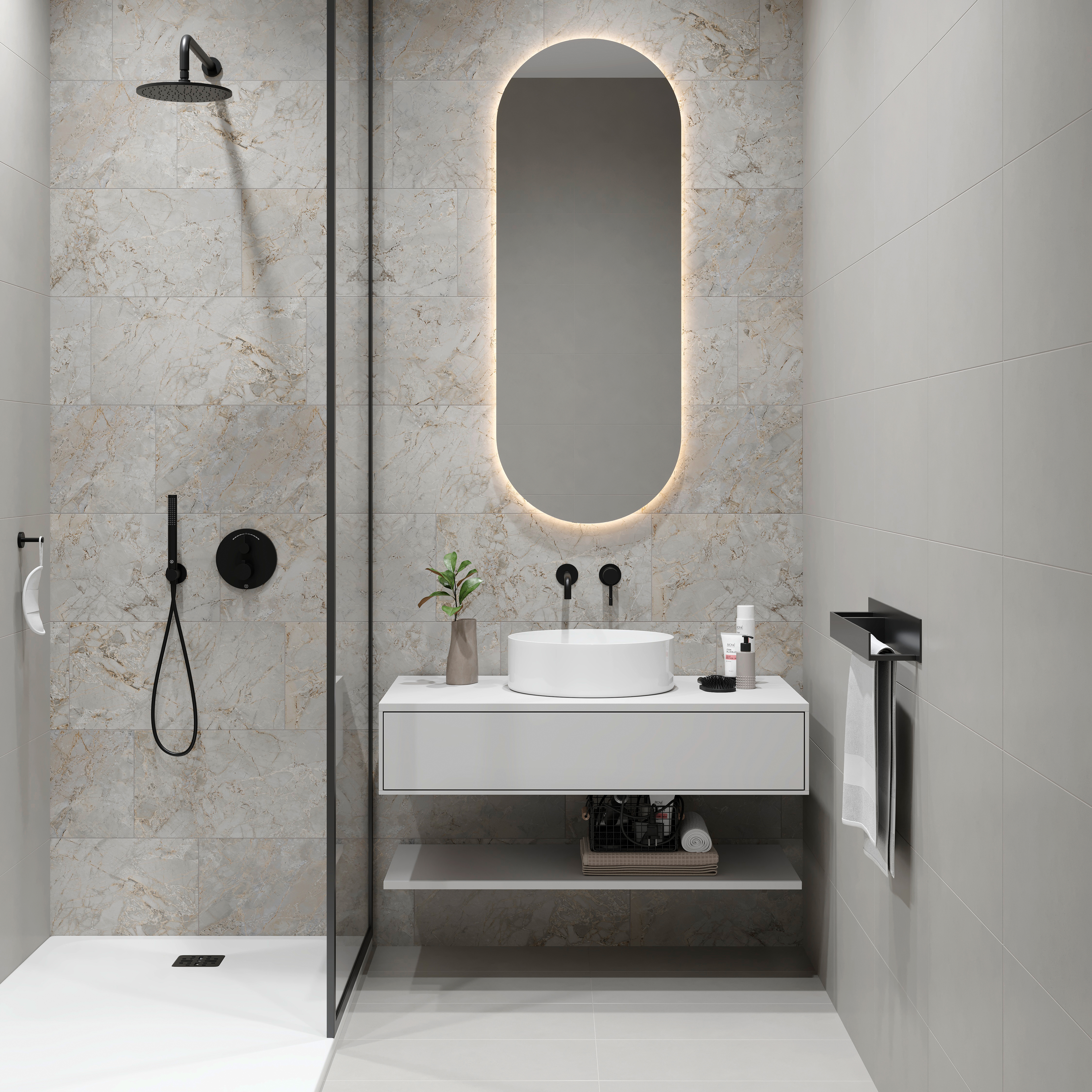 Изображение товара Глазурованный керамогранит LB Ceramics Эпоха 30x60.3 см 1.44 м² матовый цвет мрамор серый
