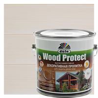 Изображение товара Антисептик для дерева Dufa Wood Protect белый 2.5 л для наружных и внутренних работ