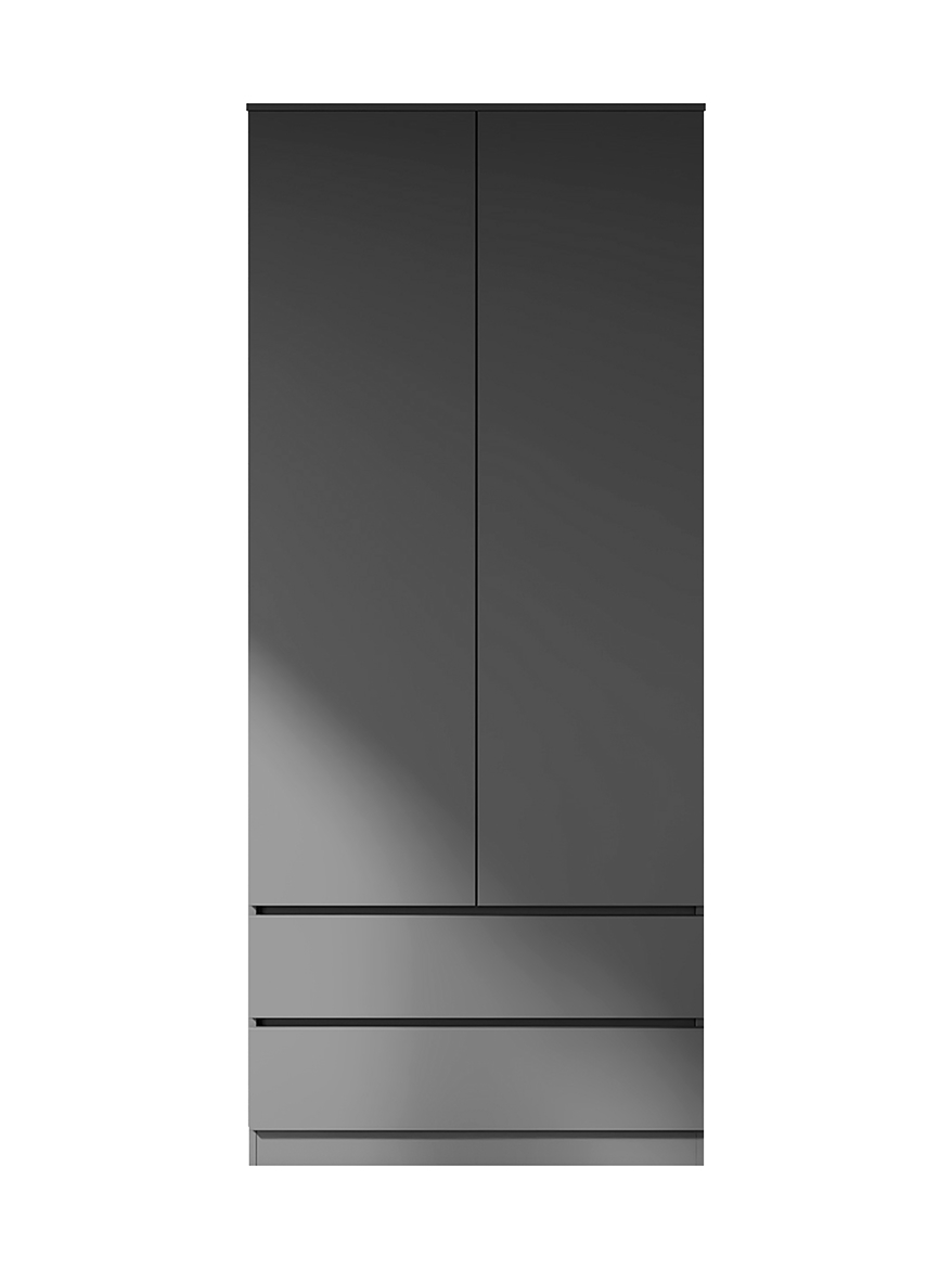 Изображение товара Шкаф распашной Дсв мебель Мори 61533 90.4x210x50.4 см ЛДСП цвет графит