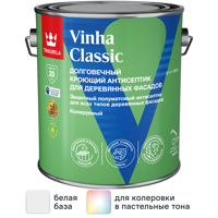 Изображение товара Защитный кроющий антисептик Tikkurila Vinha Classic 2.7 л, белый