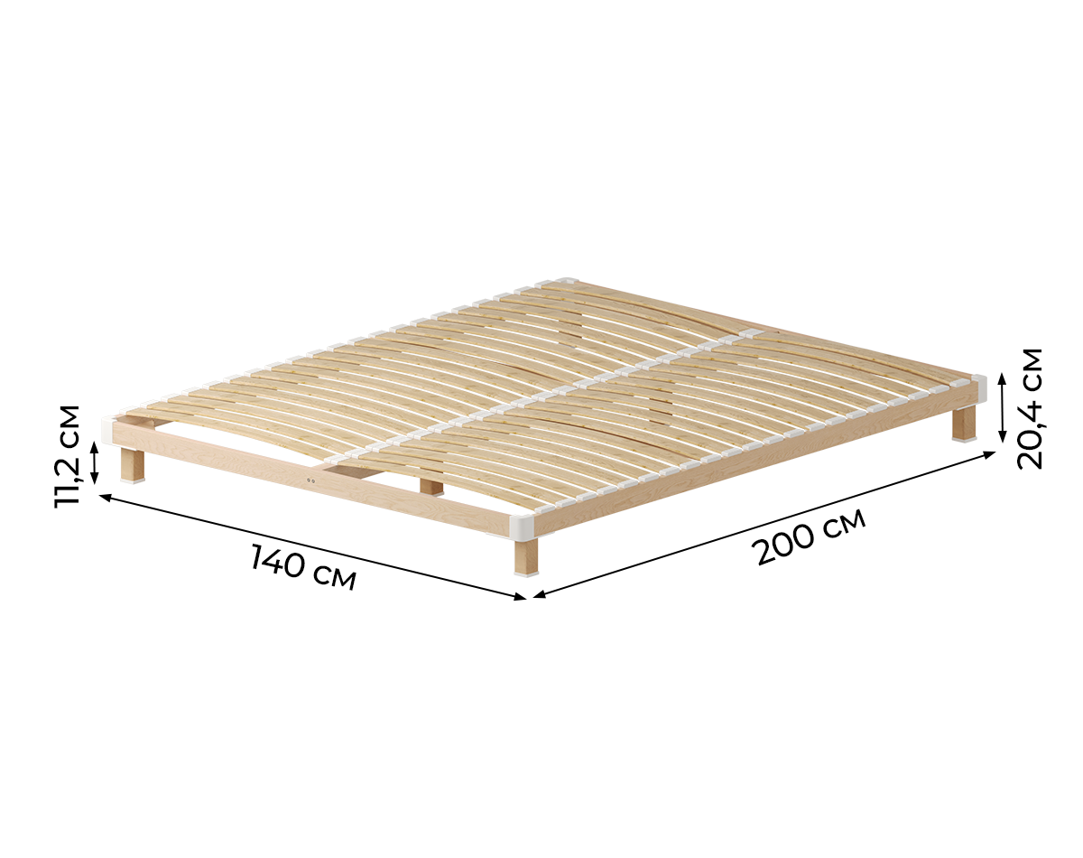 Изображение товара Основание для кровати Домаклево Сакура люкс 140x200 см цвет натуральное дерево Изображение товара Основание для кровати Домаклево Сакура люкс 140x200 см цвет натуральное дерево