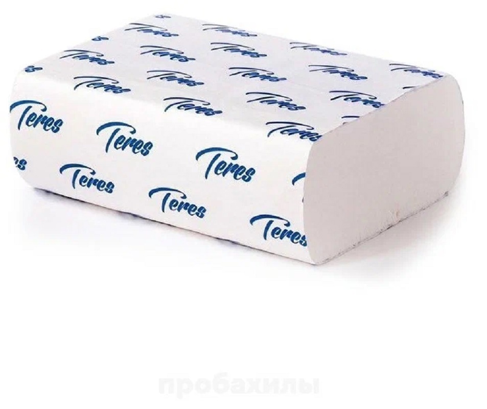 Изображение товара Полотенца бумажные листовые Терес Элит Z-сложение 2 слоя 15 упаковок по 200 листов Т-0240