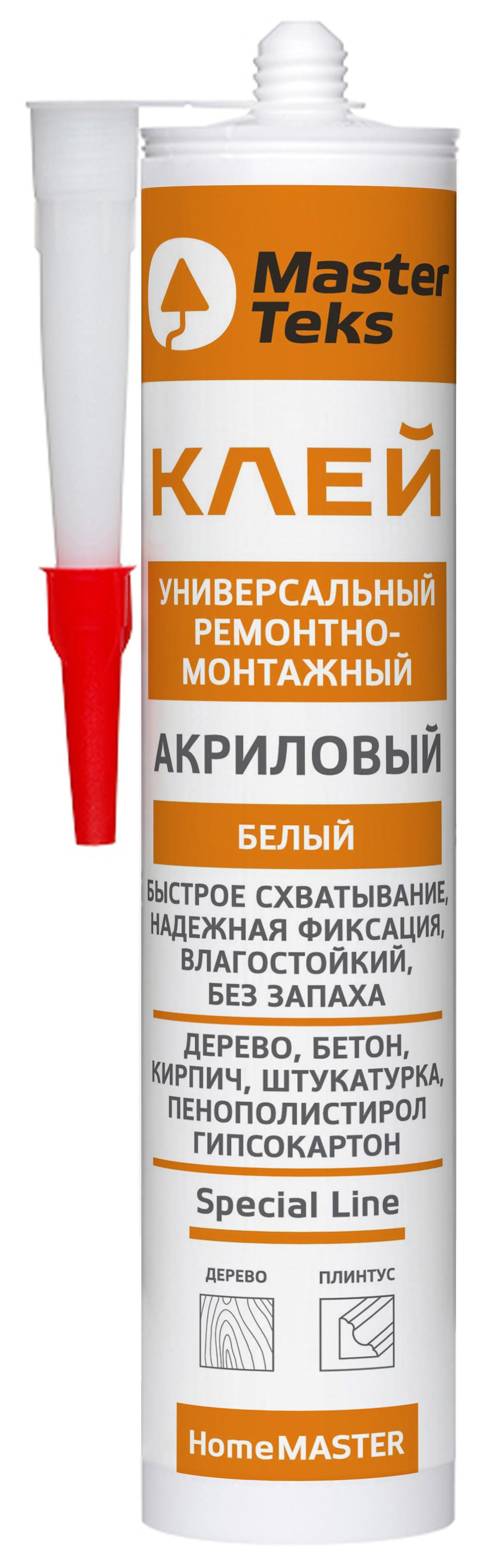 Изображение товара Клей монтажный акриловый Masterteks белый 400 г